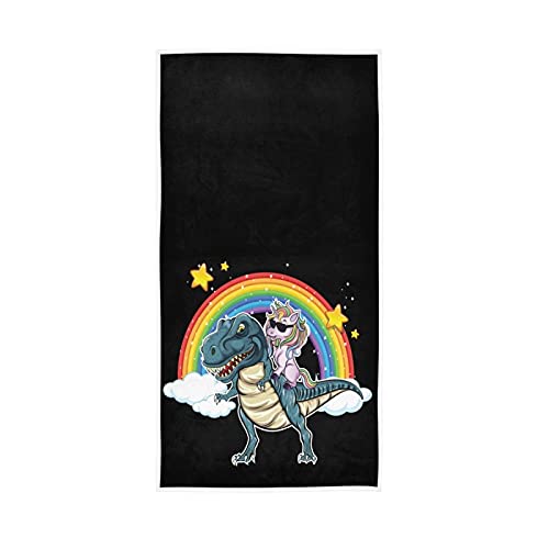Dinosaur Unicorn Rainbow Hand Towels