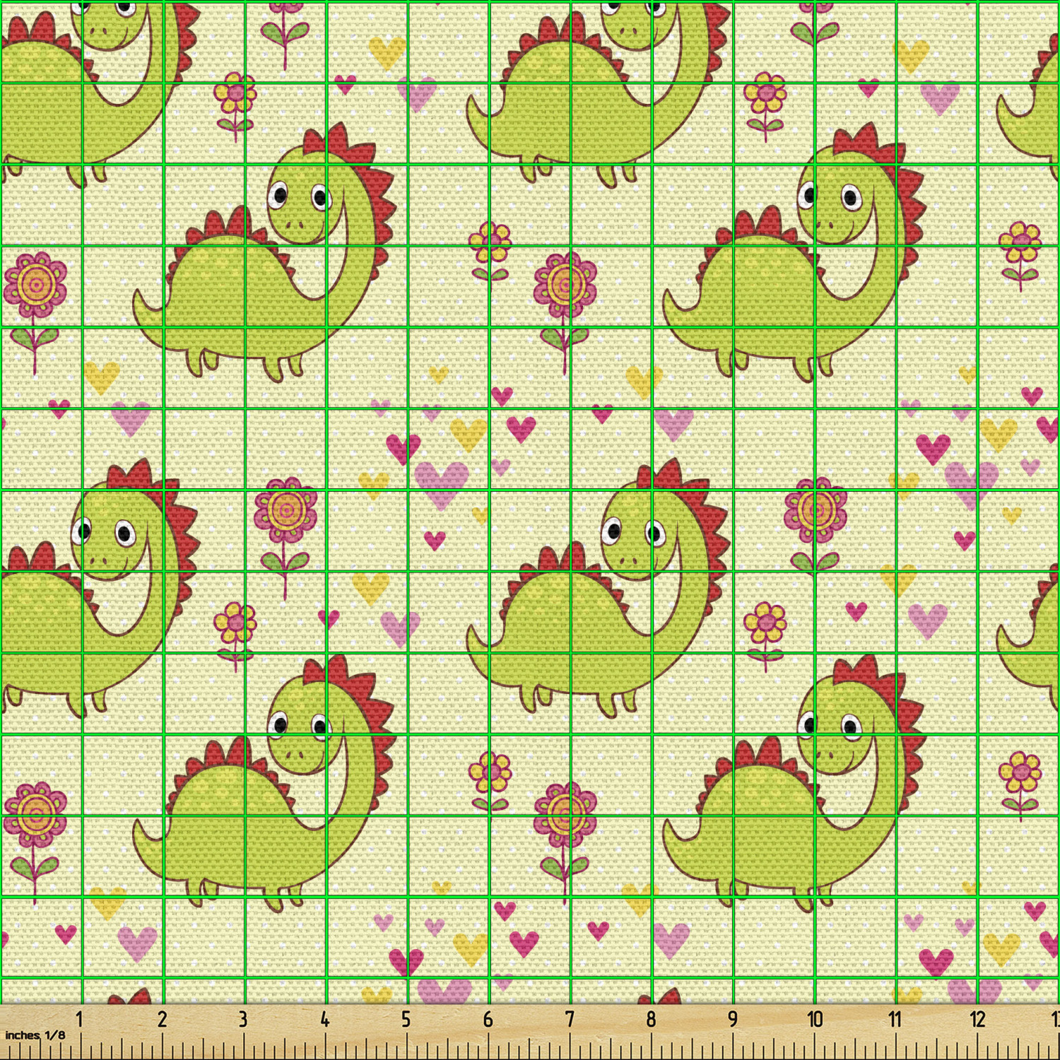 Dino Fabric for Home Decor by Ambesonne