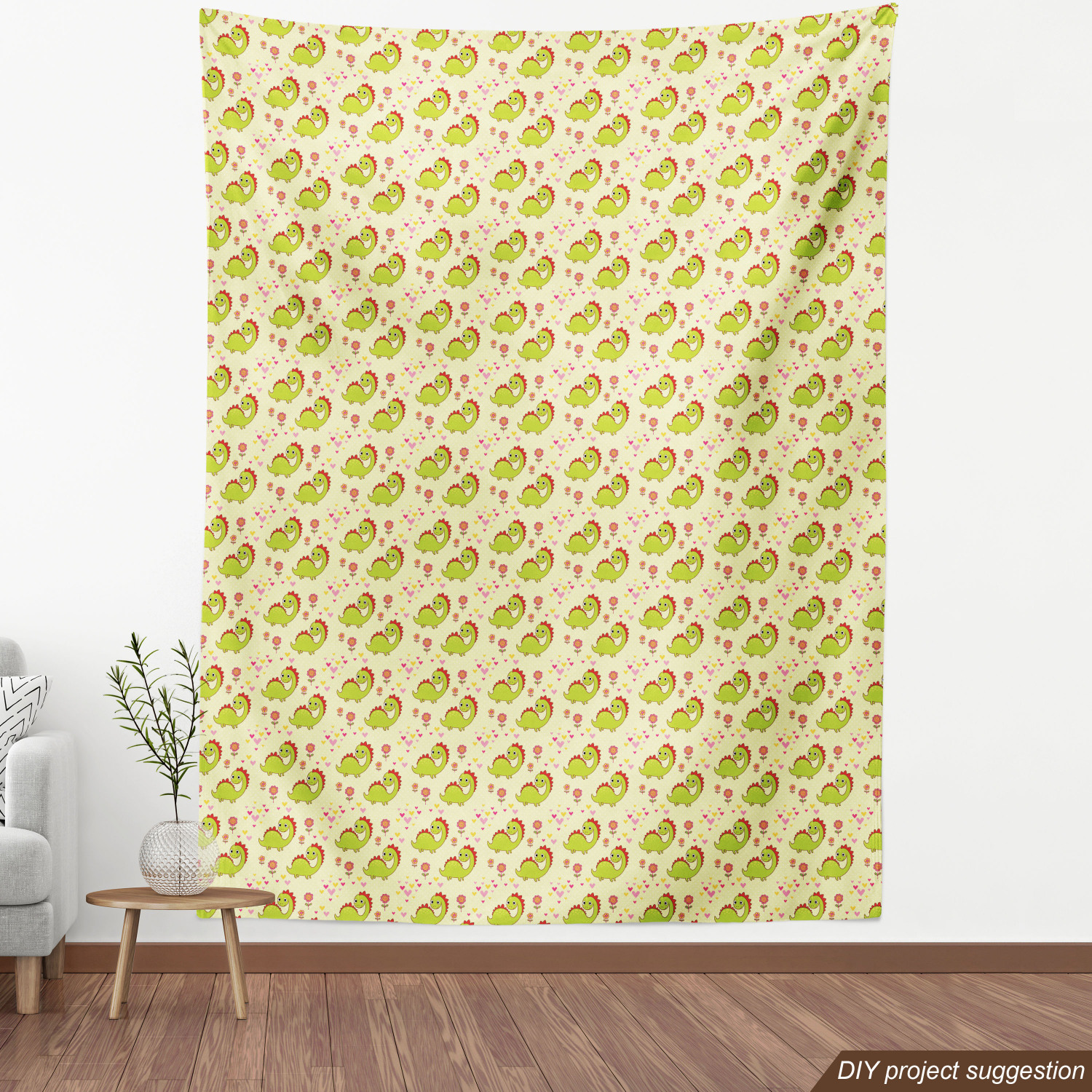 Dino Fabric for Home Decor by Ambesonne