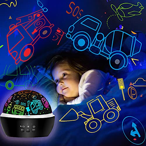 Dino-themed Rotating Projector Lamp for Kids