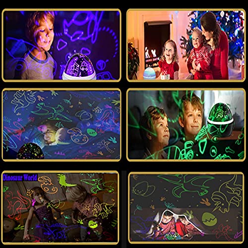 Dino-themed Rotating Projector Lamp for Kids