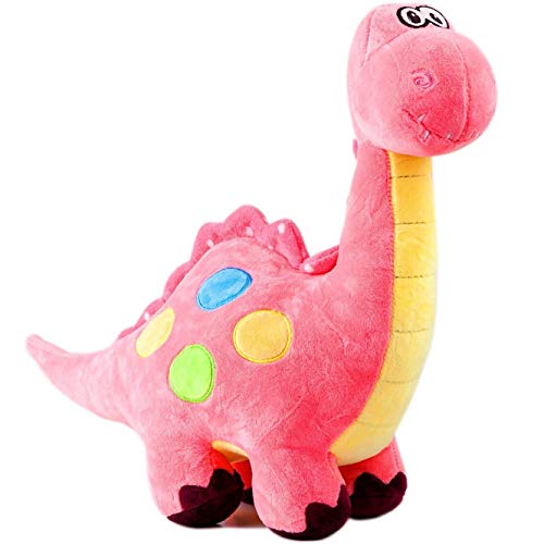 Marsjoy 14" Pink Stuffed Dinosaur Plush Toy, Plush Dinosaur Stuffed Animal, Dinosaur Toy for Baby Girl Boy Kids Birthday Gifts