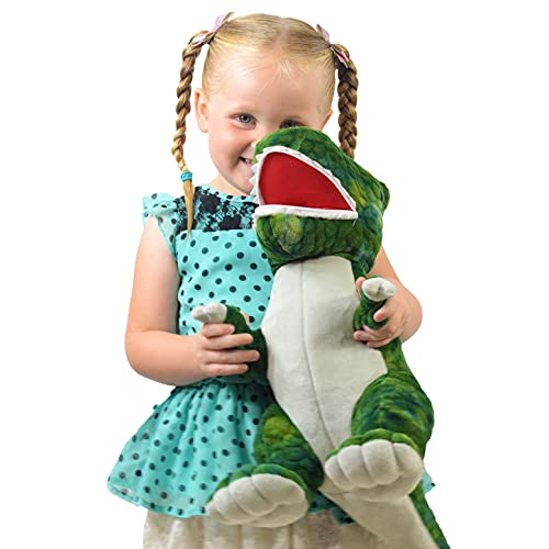 DreamsBe Dinosaur Stuffed Animal T-Rex and 5 Little Dinos for Boys & Girls - Plush T-Rex Stuffie with Zippered Pocket for Eating Dinosaurs - Dinosaur Gift for Boys Ages 3 4 5 6 7 8 9 Years