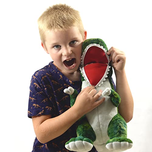 DreamsBe Dinosaur Stuffed Animal T-Rex and 5 Little Dinos for Boys & Girls - Plush T-Rex Stuffie with Zippered Pocket for Eating Dinosaurs - Dinosaur Gift for Boys Ages 3 4 5 6 7 8 9 Years