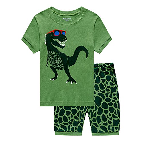 Popshion Toddler Boys Pajamas Cotton Summer Pjs for Boy Jammies Dinosaur Sleepwear Short Sets (5-6 Years/6T, Dinosaur 1)