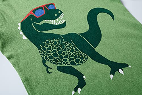 Popshion Toddler Boys Pajamas Cotton Summer Pjs for Boy Jammies Dinosaur Sleepwear Short Sets (5-6 Years/6T, Dinosaur 1)