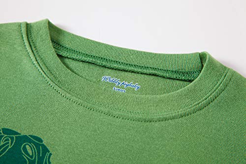 Little Boys Pajamas Shorts Set for Toddler Summer Clothes Dinosaur Sleepwear Cotton 2 Piece Kids Pjs Size 1-8 Years(Green Dinosaur-6102 4T)