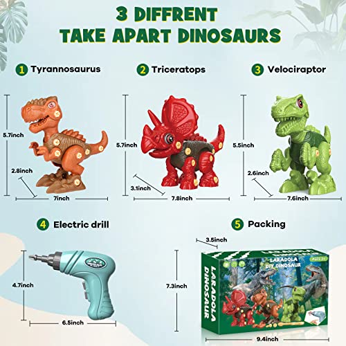 Dinosaur Construction Toys with Electric Drill for Kids