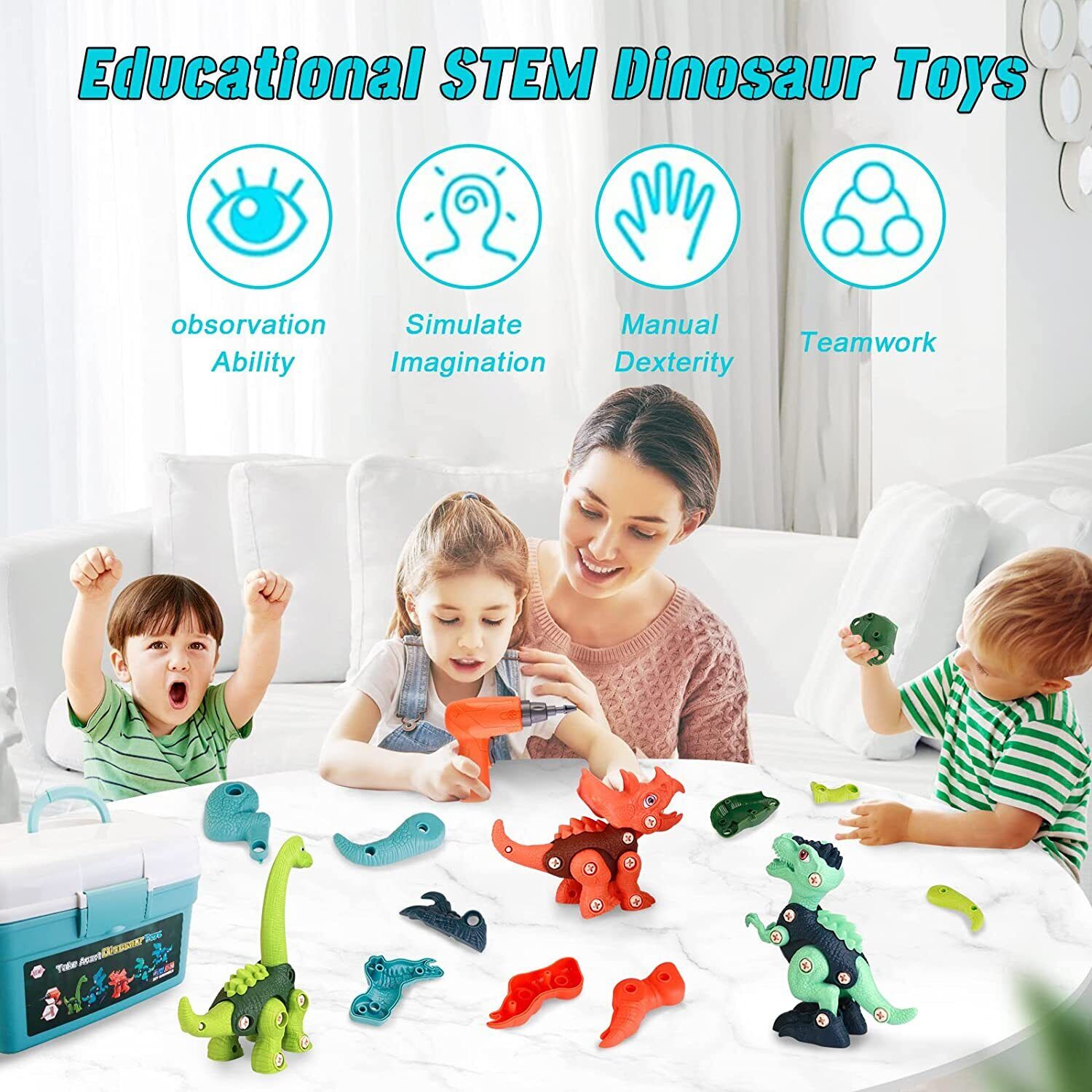 Dino Construction Set for Kids 3-8