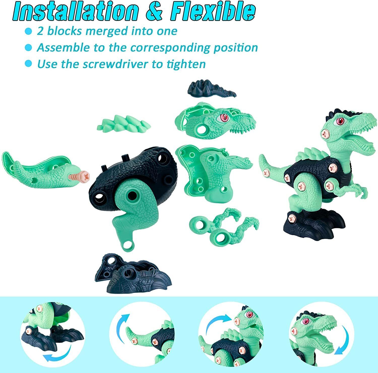 Dino Construction Set for Kids 3-8