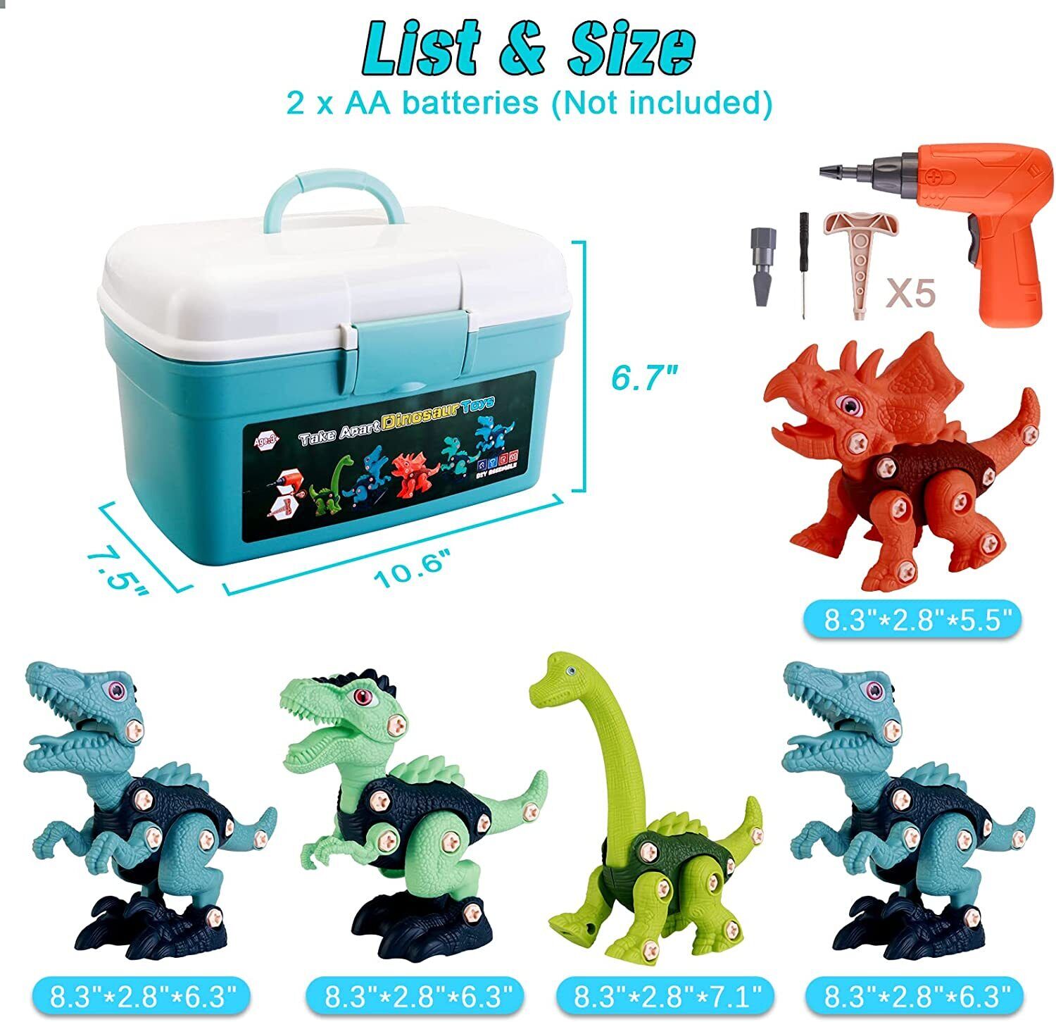 Dino Construction Set for Kids 3-8