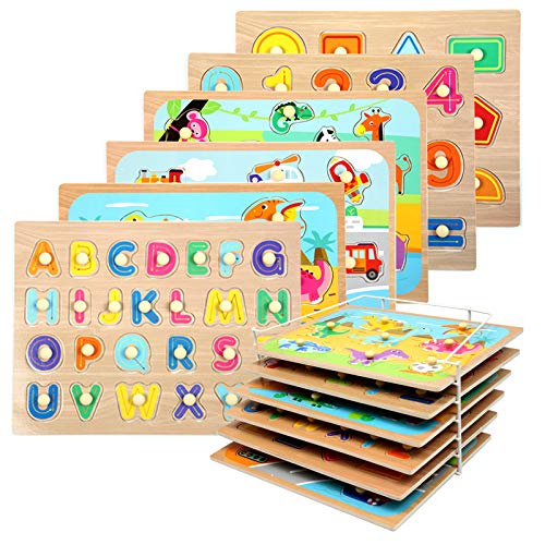 Dino Shape Puzzle Rack - Educational Toy Set