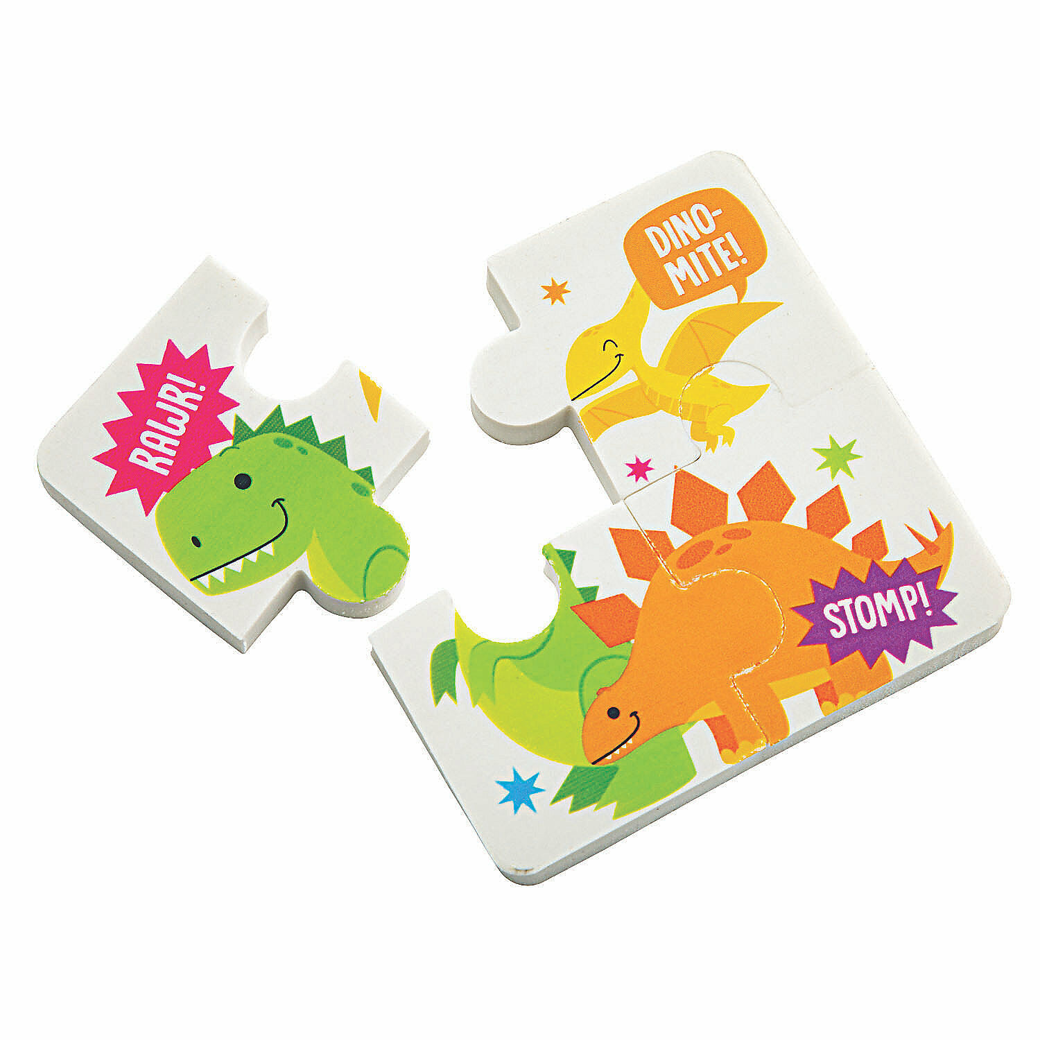 Dinosaur Puzzle Eraser Sets, Stationery, 12 Pieces