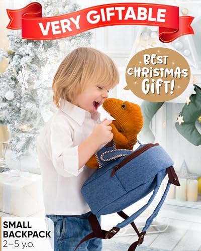Naturally KIDS Small Dinosaur Backpack Dinosaur Toys for Kids 3-5 - Dinosaur Toys for 3 4 5 6 Year Old Boys Girls Gift - Toddler Backpack for Boys Dinosaurs for Boys Dino Toy - Dinosaur Stuffed Animal