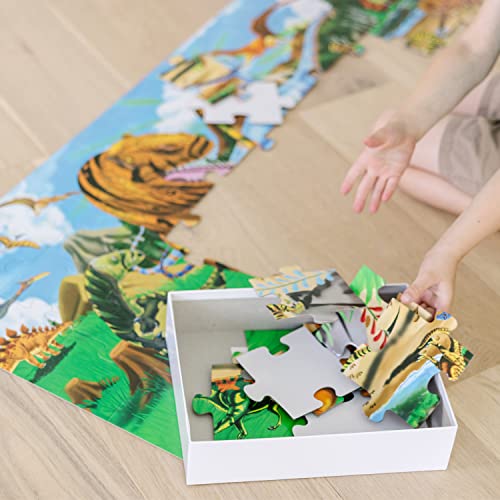 48-Piece 4ft Long Dinosaur Floor Puzzle