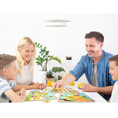 Dino Shape Puzzle Rack - Educational Toy Set