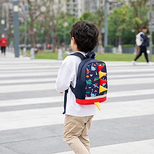 LESNIC Kids Dinosaur Backpack with Leash, Buckles in the Front, CPC Certified Medium Rucksack for 1-6 Years Old Boys & Girl, Dinosaur Rucksack Toddler Kids Bag 25 10 30.3cm/10 4 12in