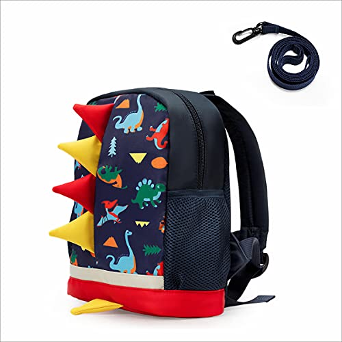 LESNIC Kids Dinosaur Backpack with Leash, Buckles in the Front, CPC Certified Medium Rucksack for 1-6 Years Old Boys & Girl, Dinosaur Rucksack Toddler Kids Bag 25 10 30.3cm/10 4 12in