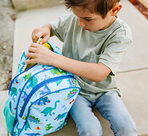 Dino-themed Children's Backpack with Padded Strap & Back