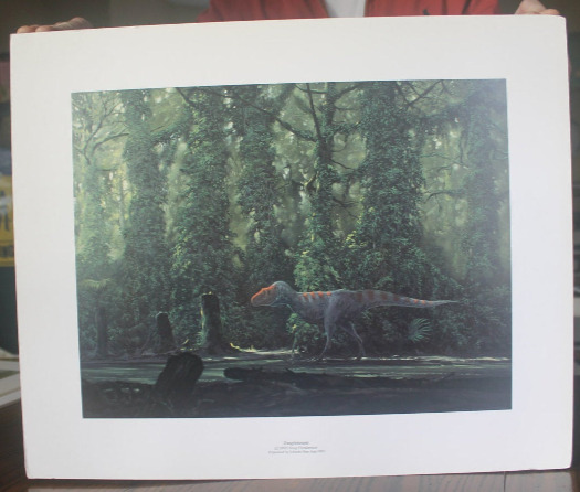 Daspletosaur Dinosaur Painting by Doug Henderson