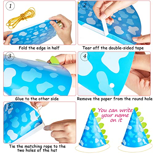 Dinosaur Party Hats - DIY Craft Kit, 20pcs
