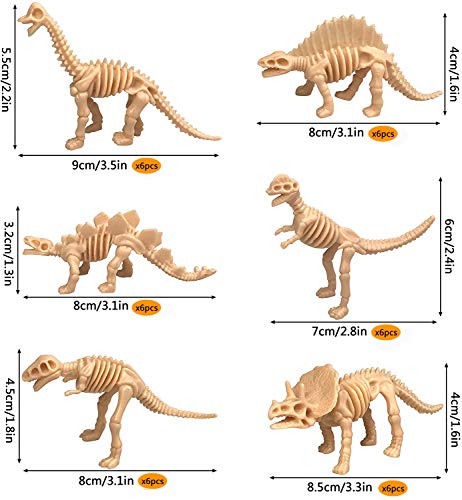48 PCS Dinosaur Fossil Skeleton Toys