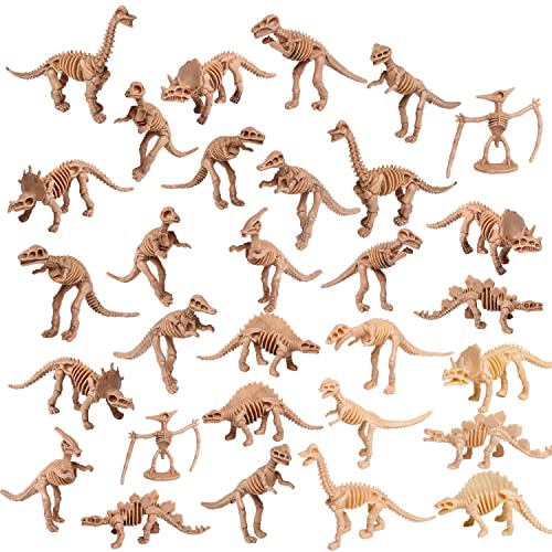 30 Pack Assorted Dinosaur Skeleton Figures