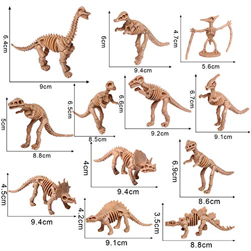 30 Pack Assorted Dinosaur Skeleton Figures