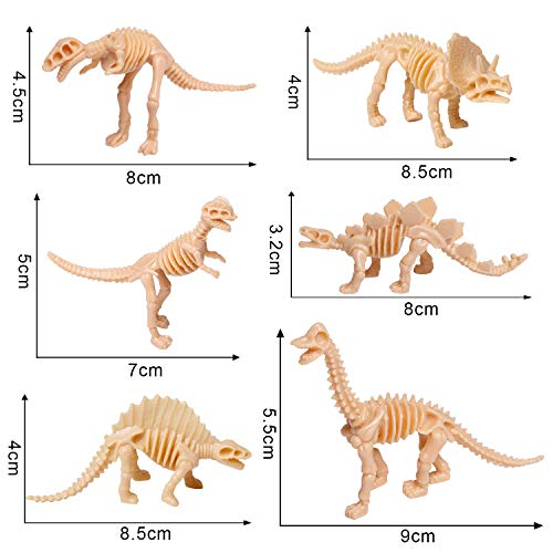 30 Pack Assorted Dinosaur Skeleton Figures