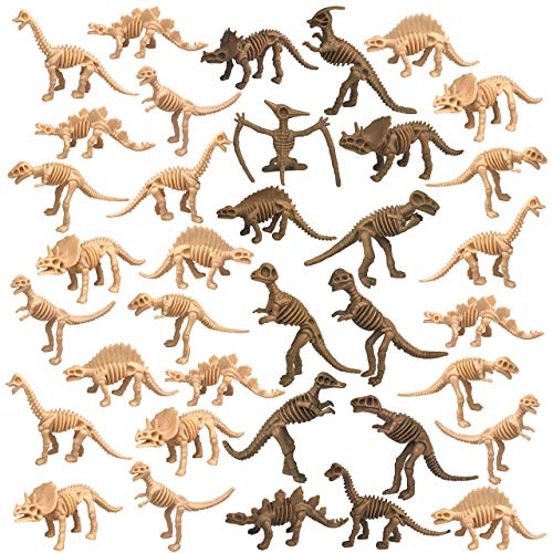 36 Dinosaur Fossil Skeleton Toys for Play and Decor