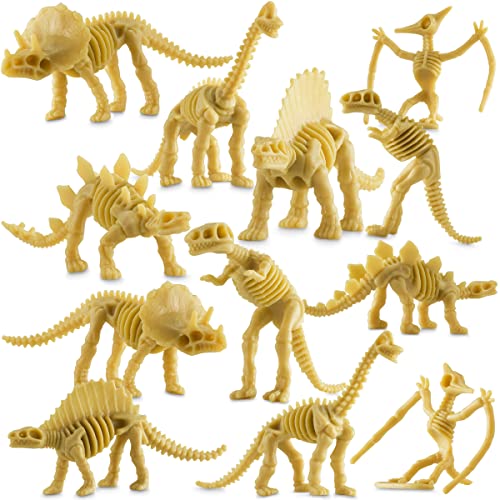 Pack of 24 Dinosaur Fossil Skeleton Figures