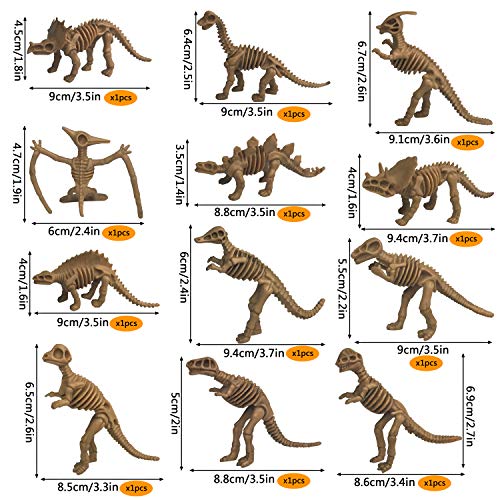 36 Dinosaur Fossil Skeleton Toys for Play and Decor
