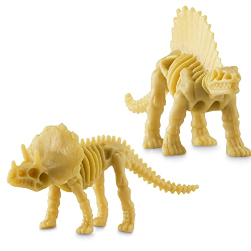 Pack of 24 Dinosaur Fossil Skeleton Figures