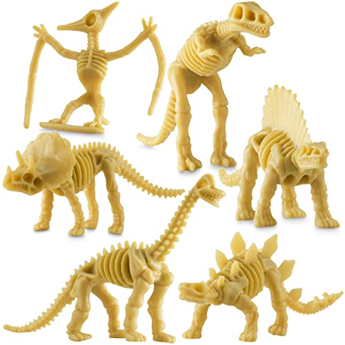 Pack of 24 Dinosaur Fossil Skeleton Figures