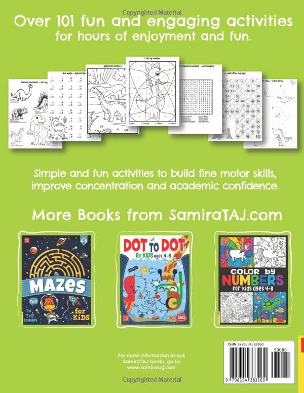 Dinosaur Activity Book for Kids 3-8