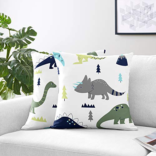 Modern Dinosaur Accent Throw Pillows - Set of 2