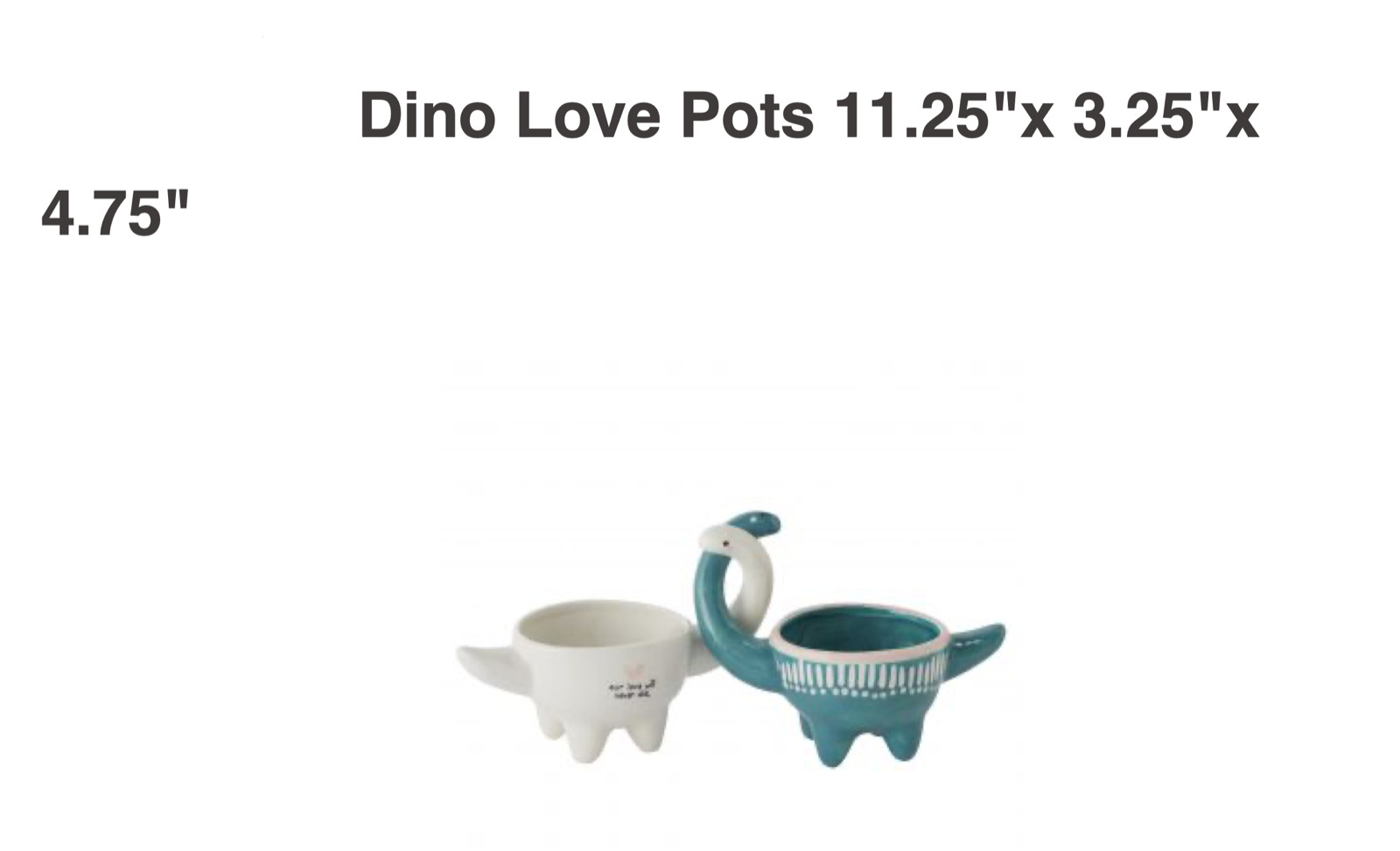 3" DINO LOVE POTS - Eternal Love