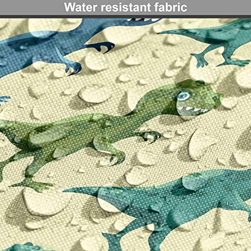 Jurassic Dinosaurs Fabric by Ambesonne - 1 Yard