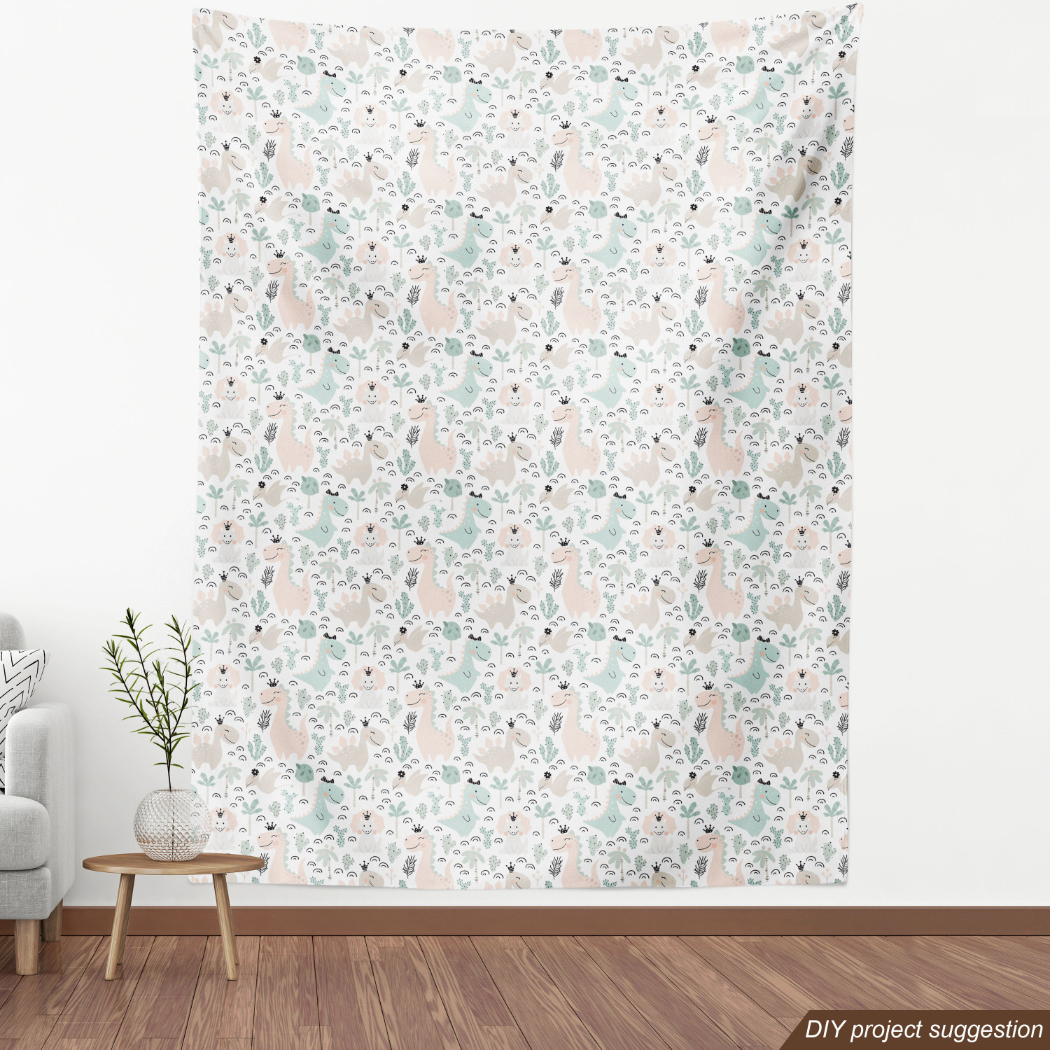 Dinosaur Print Fabric for Home Decor