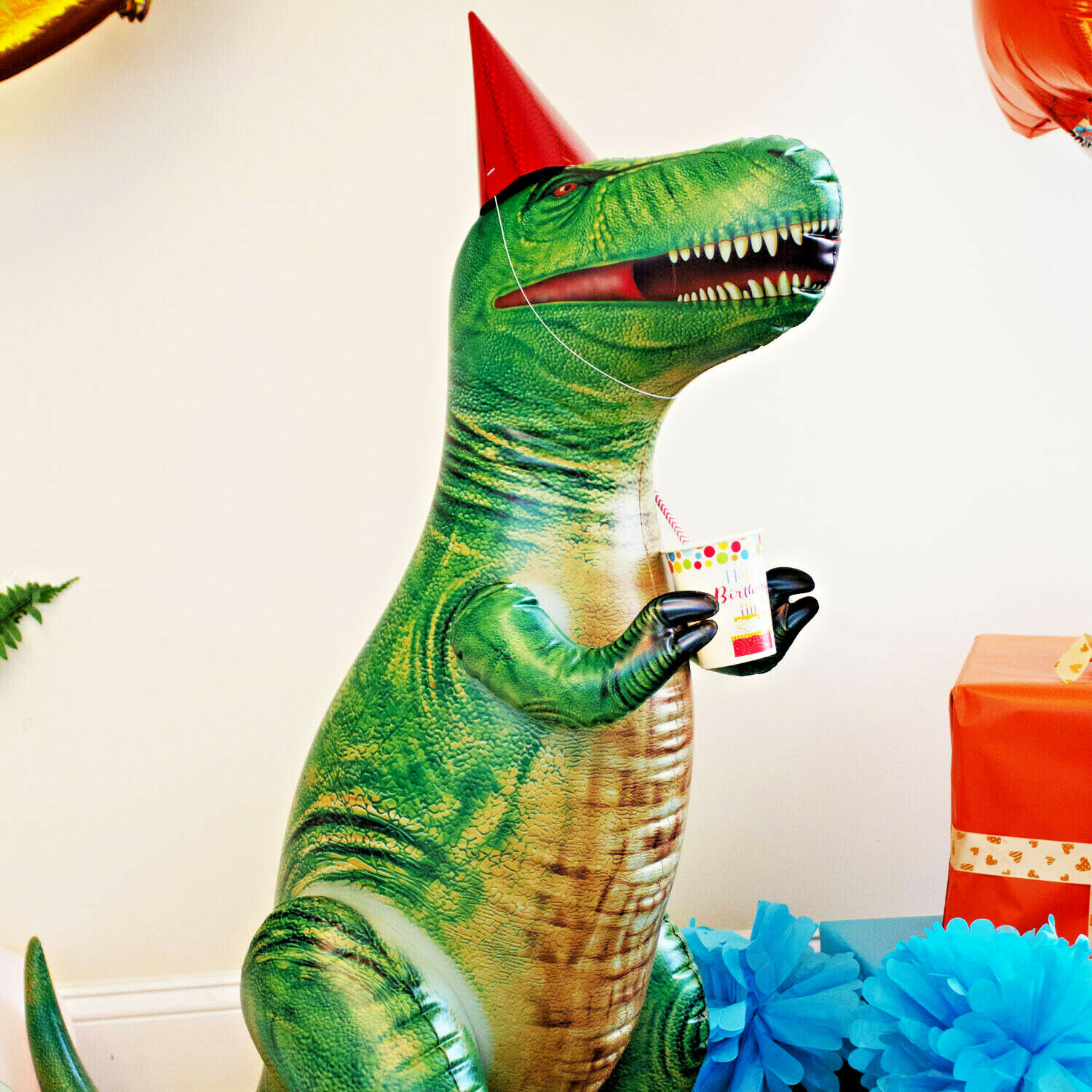 37" Inflatable T-Rex for Dinosaur Pool Party
