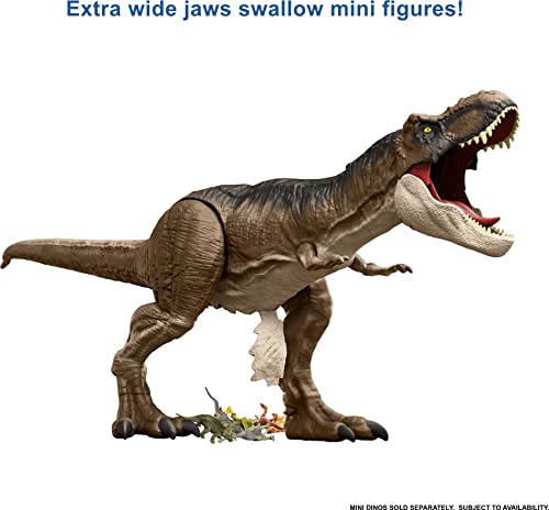Jurassic World Dominion Super Colossal Tyrannosaurus Rex Action Figure, Extra Large Dinosaur Toy at 41.5 Inches with Movable Joints and Eating Feature [Amazon Exclusive]