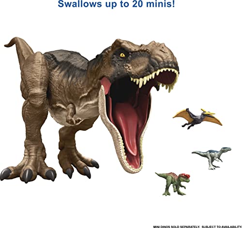 Jurassic World Dominion Super Colossal Tyrannosaurus Rex Action Figure, Extra Large Dinosaur Toy at 41.5 Inches with Movable Joints and Eating Feature [Amazon Exclusive]