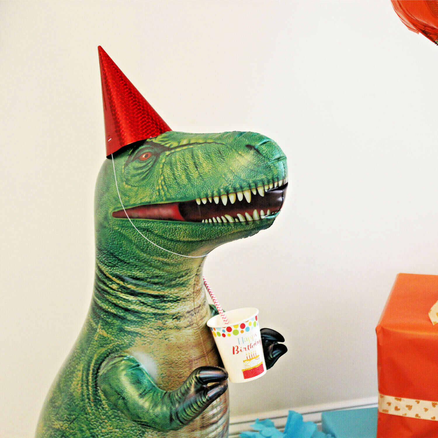 37" Inflatable T-Rex for Dinosaur Pool Party