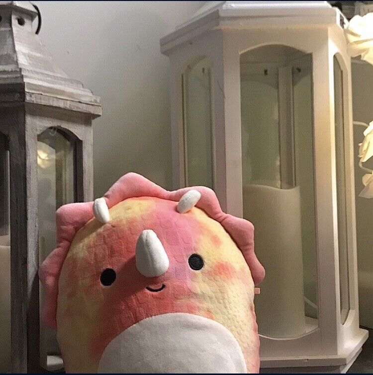Pink, Orange, Yellow Triceratops 8" Squishmallow - Limited Edition