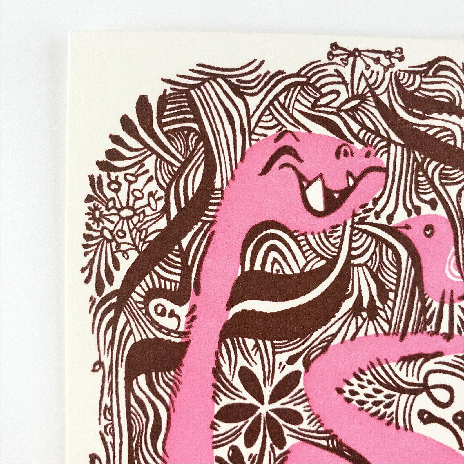 Limited Edition Dinosaur Bird Friendship Print 4x6