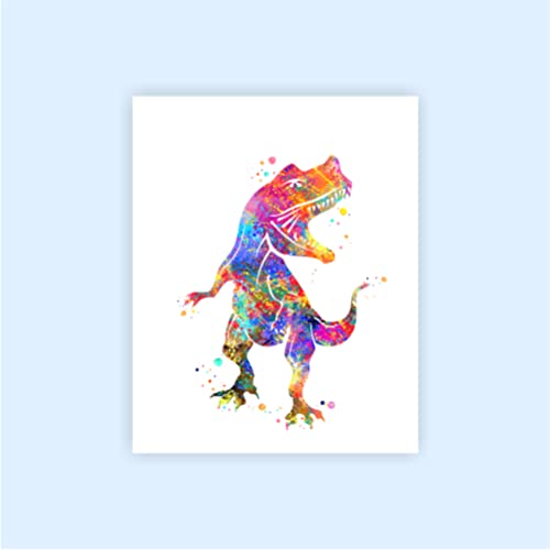 T-Rex Watercolor Art Prints Set Dignovel Studios