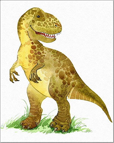 Dinosaur Watercolor Print Set for Kids