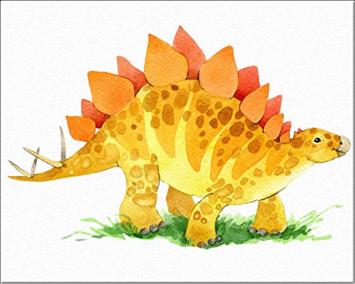 Dinosaur Watercolor Print Set for Kids