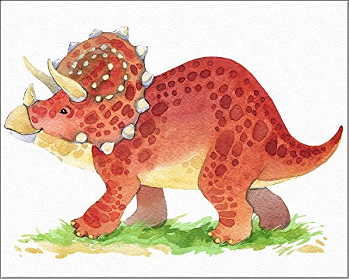 Dinosaur Watercolor Print Set for Kids