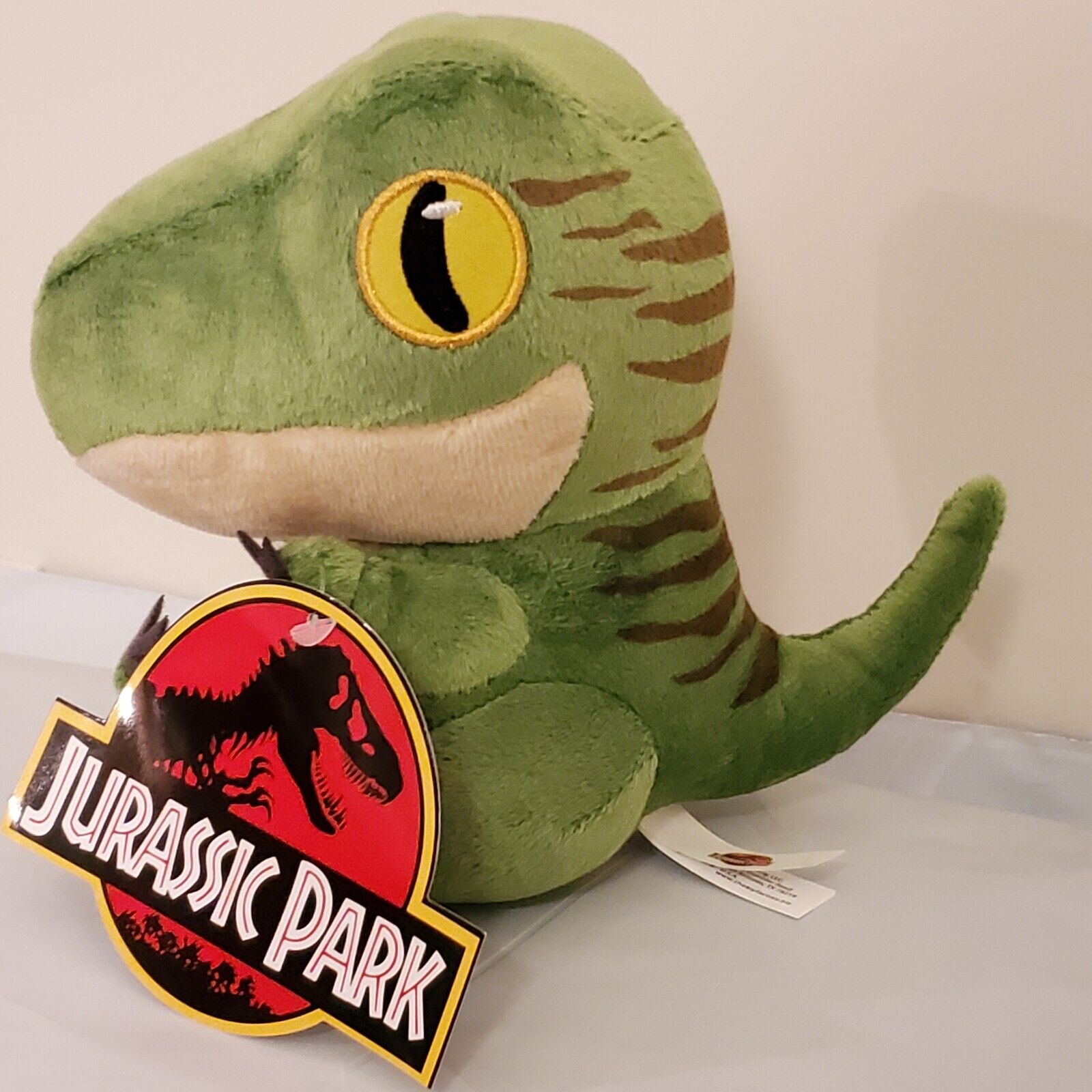 Jurassic Park World Plush Green Velociraptor Dinosaur 6” Dominion 2022 NEW